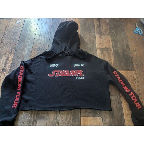 Justin Bieber Stadium Tour Cropped Hoodie - H&M Divided - Size M 🔥 - Picture 1 of 4